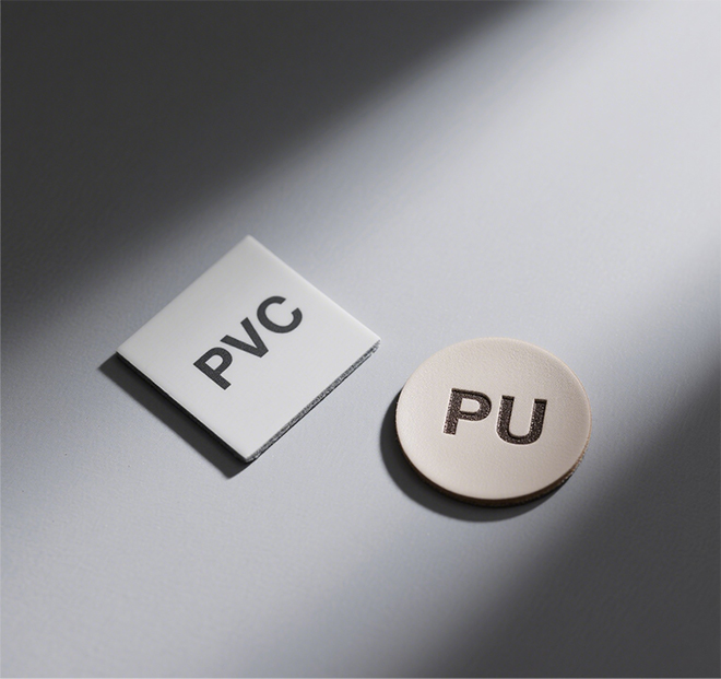 Qual é a diferença entre os materiais de PVC e PU?